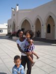 With Aunt Flora & Amani at Ghala Church Oman