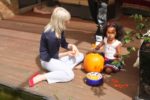 Malaika & her cousin Amanda busy with pumpkin