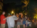 Celebrate New Year with Lanterns outside hotel