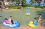 My family on the lazy river 