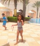 My kids Malaika Imani & Amani @Al Bandar hotel pool