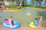 Having fun with daddy & Amani @The lazy river