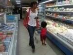 with my mummy shopping in Dar 2009