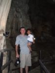 Amani with daddy at Railay Cave