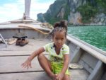 Malaika in the boat