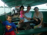 We're in the boat on our way to Krabi town