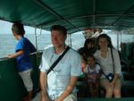 Hubby, Skye, Malaika & Amani in the boat on our way to Krabi town