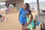 With baby sis Tina at Slipway on our way to Bongoyo