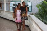 With baby sis Tina, Double Tree Hilton Hotel