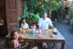 Having breakfast with my dad and sis Malaika in Chieng Mai, Thailand Nov. 2011