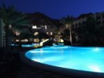 Al Waha swimming pool by night