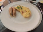 Moi plate, eggs omelet with robster and sausage