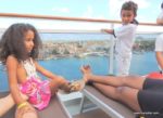 Oranjestad city in Aruba waiting to sail