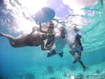 Moi, Malaika, Hubby & Amani Snorkelling at Bonaire