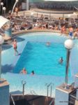 The cruise pool side area