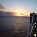 The view from the ship, beautiful sunrise