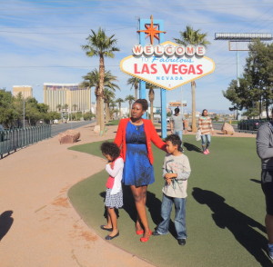 With my kids in Vegas