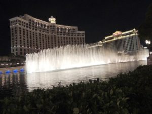 The view from outside Bellagio fountain